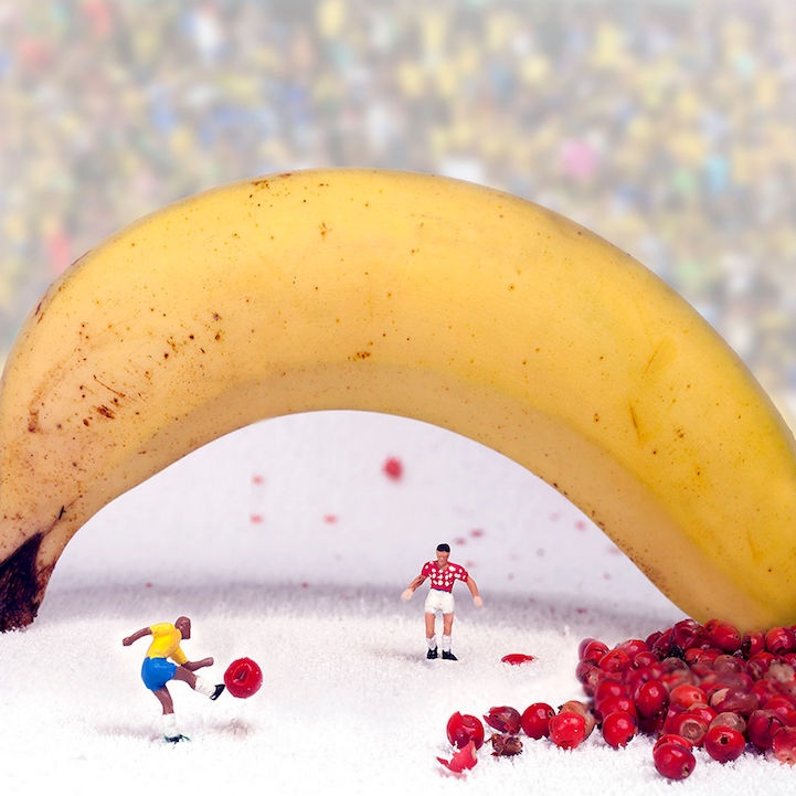 微距摄影的食物和人偶,每个都是不同的故事